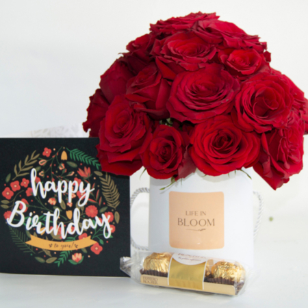 red roses, ferro, chocolate, greeting card, anniversary, occasion, birthday