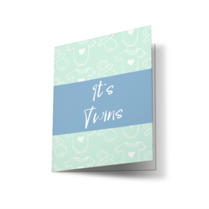 Greeting card, Twin Baby Card