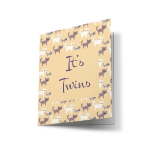 Greeting card, Twin Baby Card